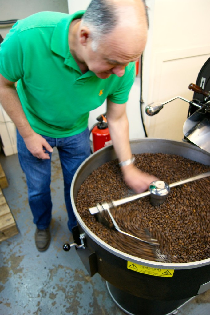 Roasting on the premisses gives Ian a full control over his stock and prices