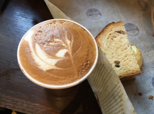 Flat white and Mish E.S.B at Cafe Mish