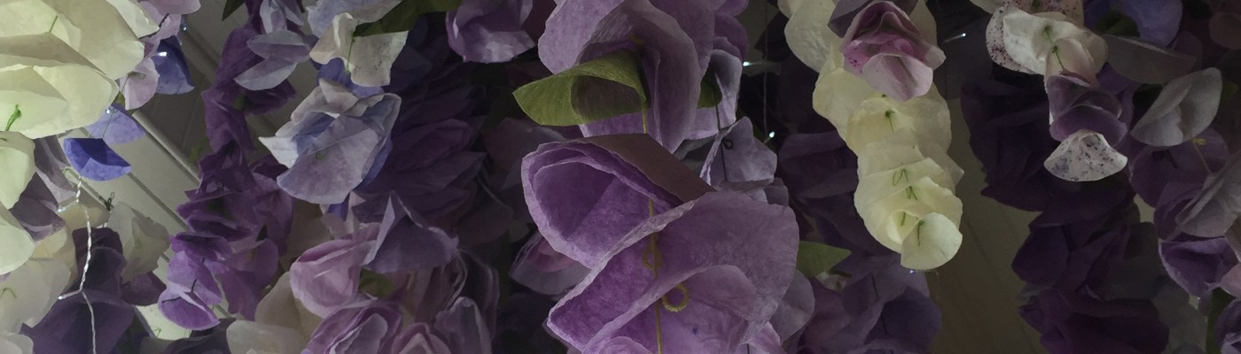 Ceiling decoration at the Birdhouse Cafe