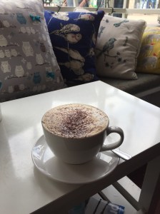 Mocha at the Birdhouse Cafe
