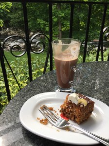 The view off the terrace at Falls of Feugh